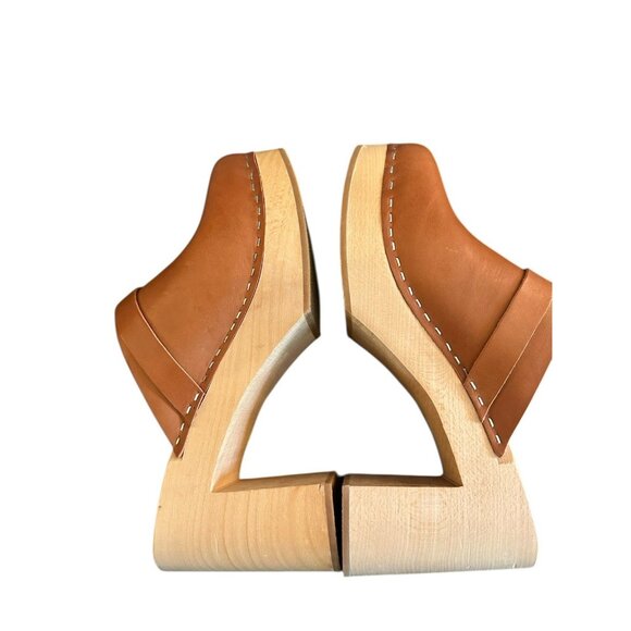 Swedish Hasbeens Classic Slip On Clogs 39 Leather - Picture 7 of 13